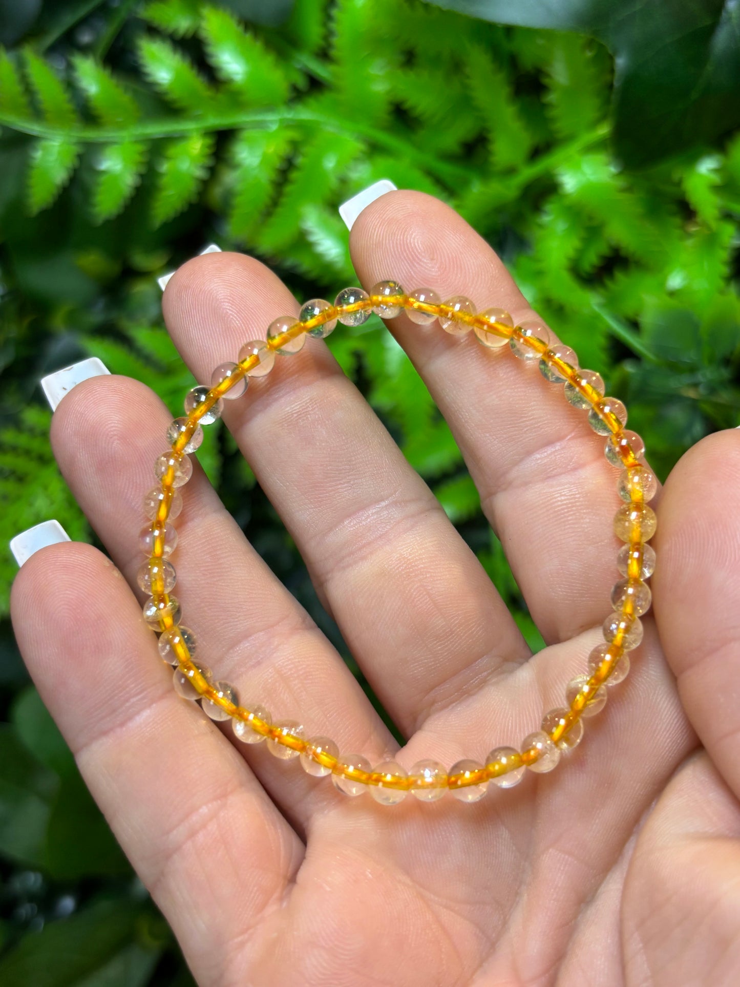 Citrine (HTA) beaded bracelet - 4mm