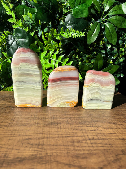 Pink Banded Onyx freeform