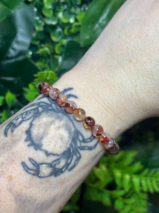High Quality Fire Quartz beaded bracelet - 6mm