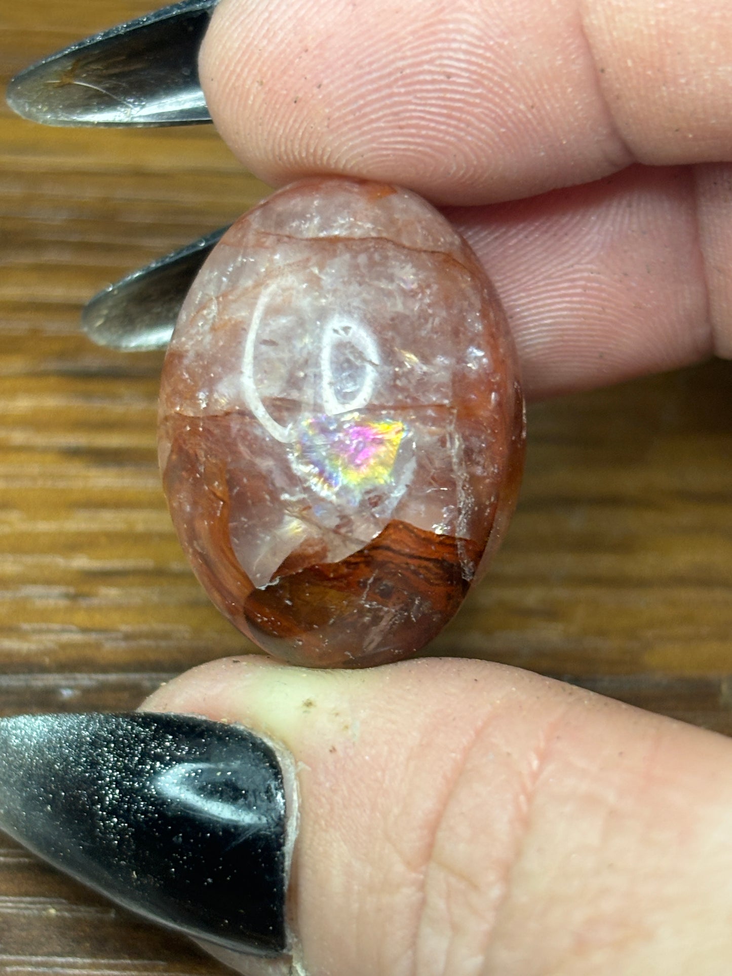 Fire quartz tumble stone