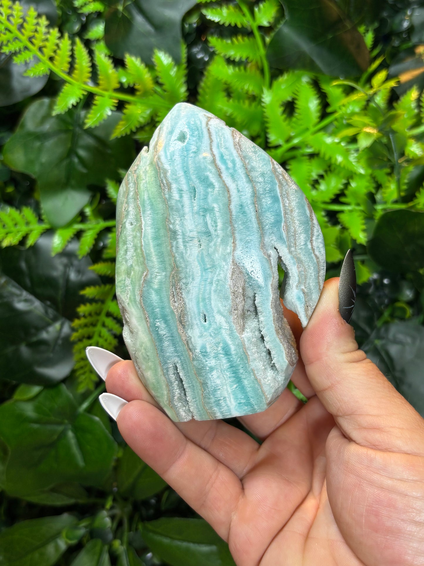 Blue Aragonite Shield