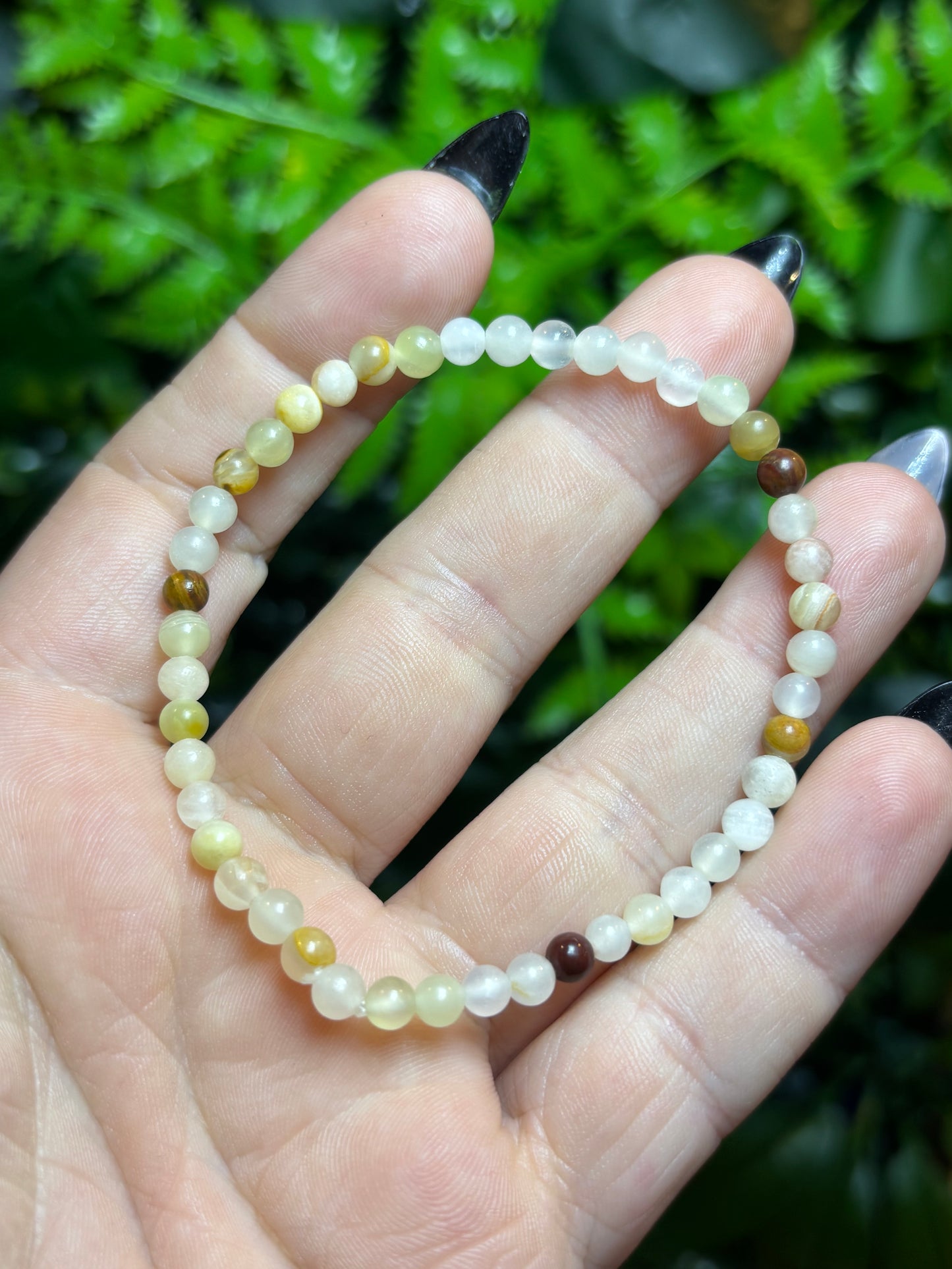 4mm beaded bracelets - elasticated - stackable - various