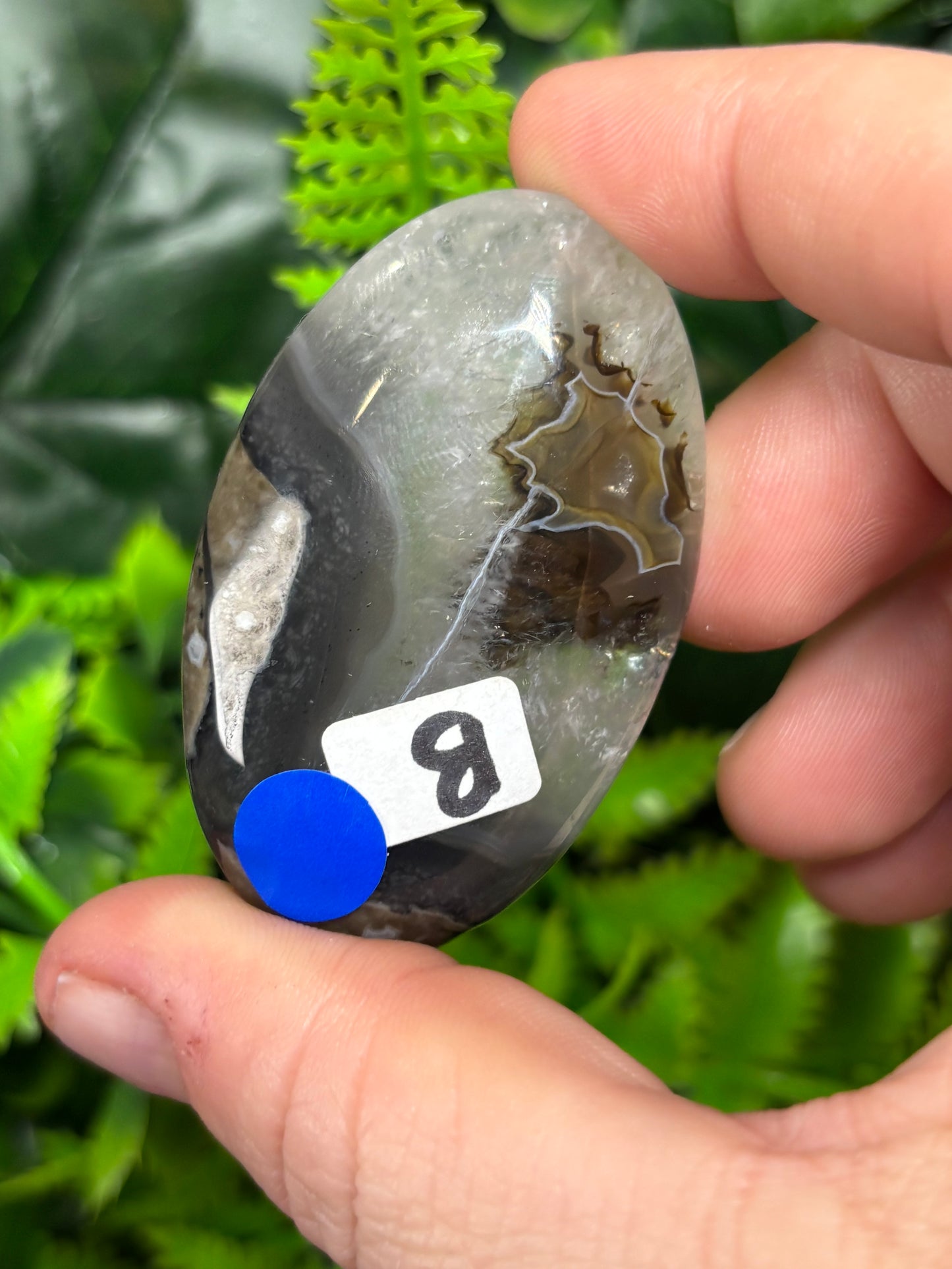 Volcano Agate palm stones - UV reactive
