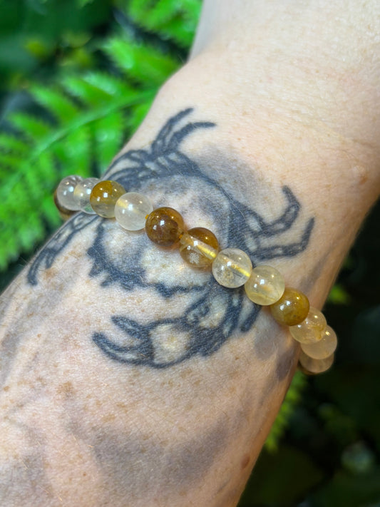 Golden Healer Quartz beaded bracelet - 6mm
