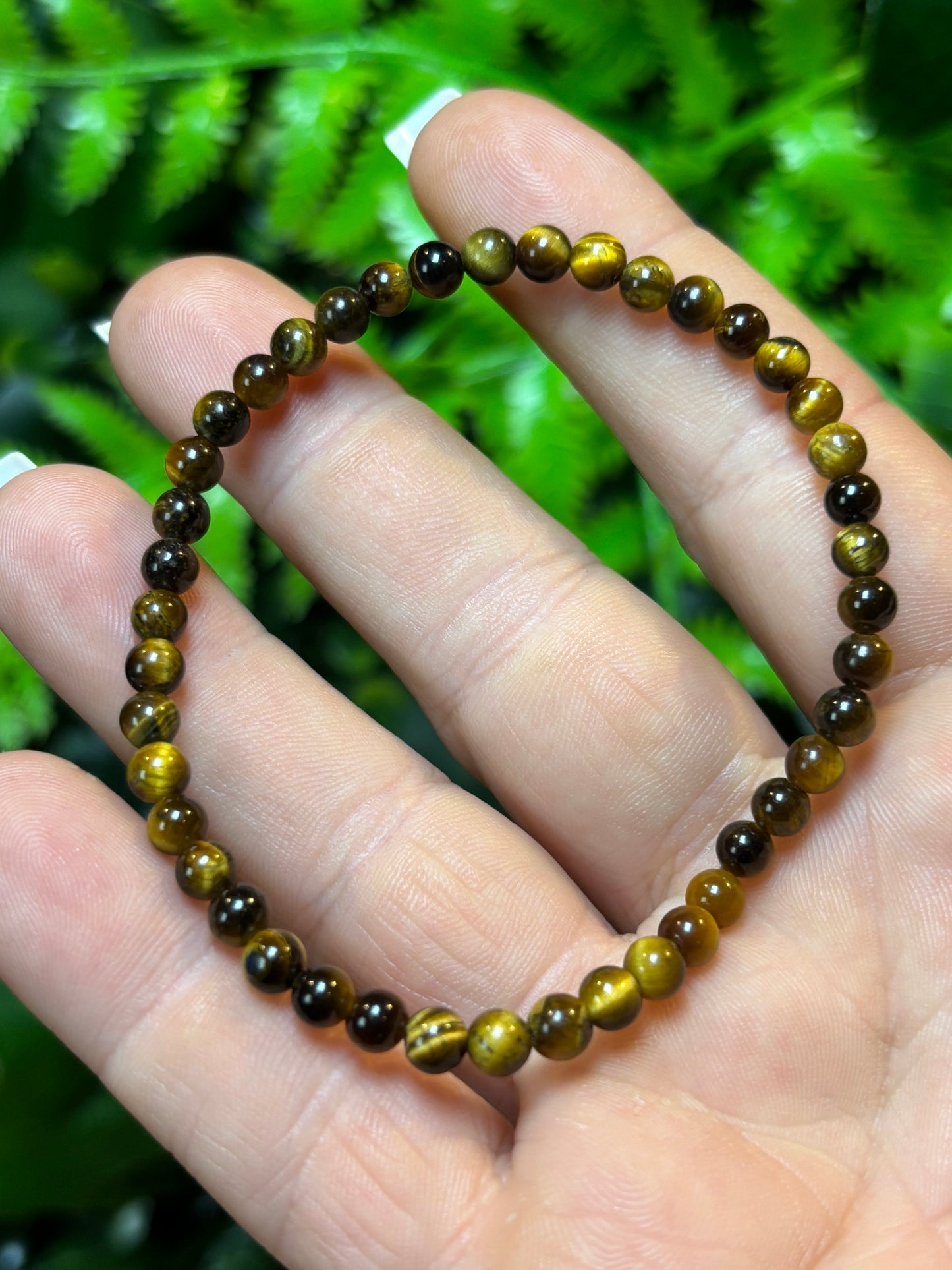 Tigers Eye beaded bracelet - 4mm