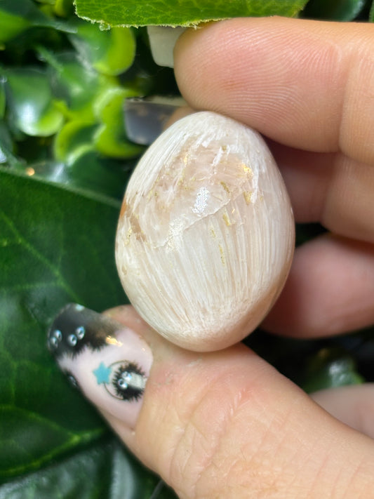 Peach Scolecite tumblestone