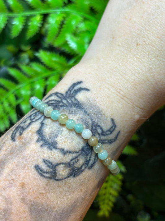 Caribbean Calcite beaded bracelet - 4mm