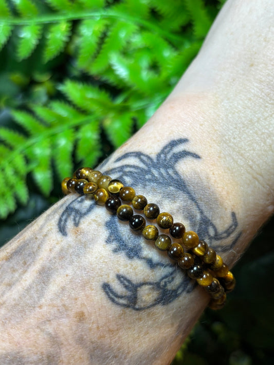 Tigers Eye beaded bracelet - 4mm