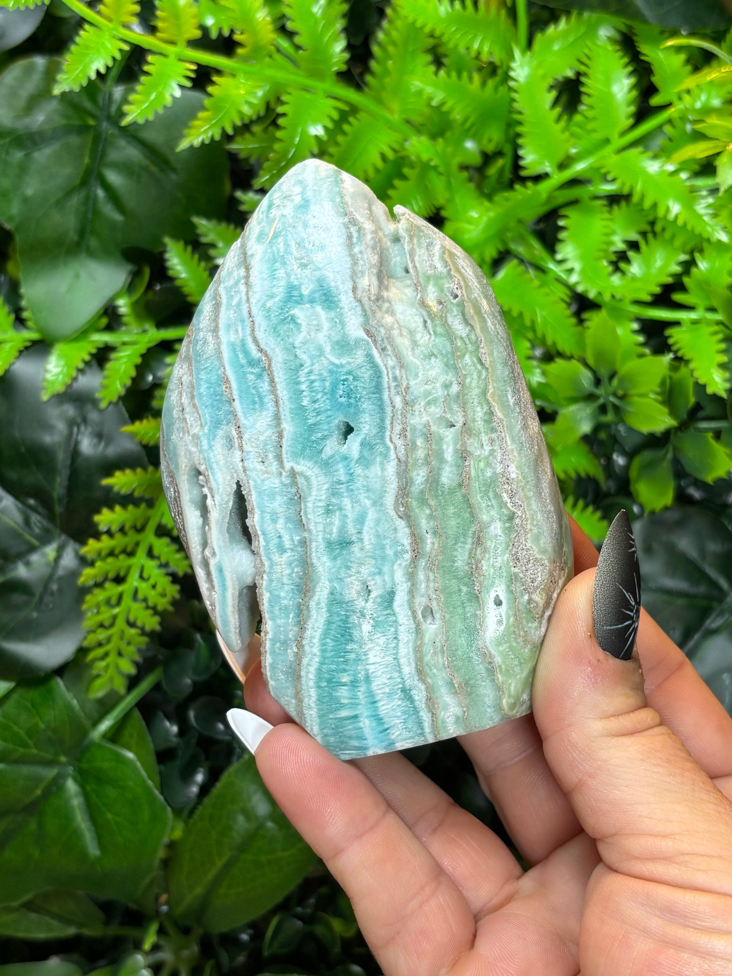 Blue Aragonite Shield