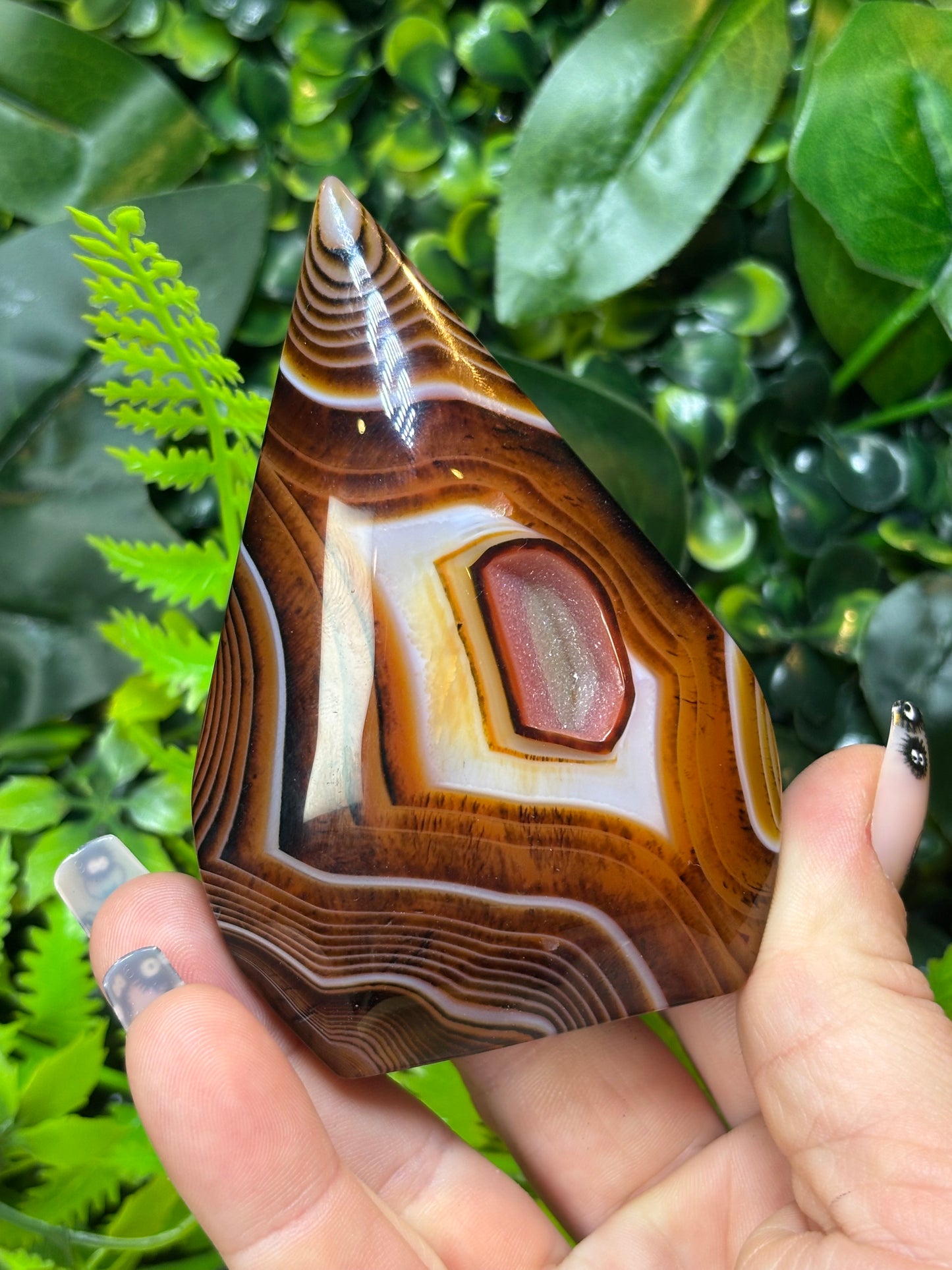 Druzy Sardonyx teardrop