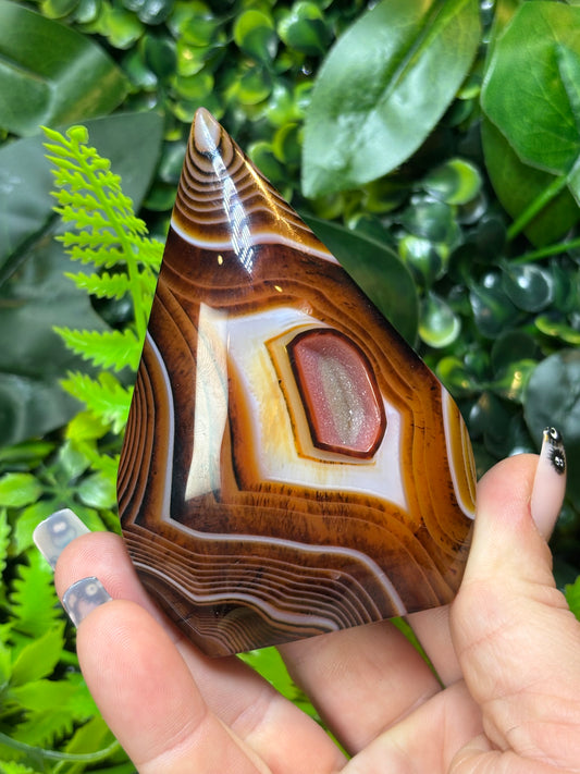 Druzy Sardonyx teardrop
