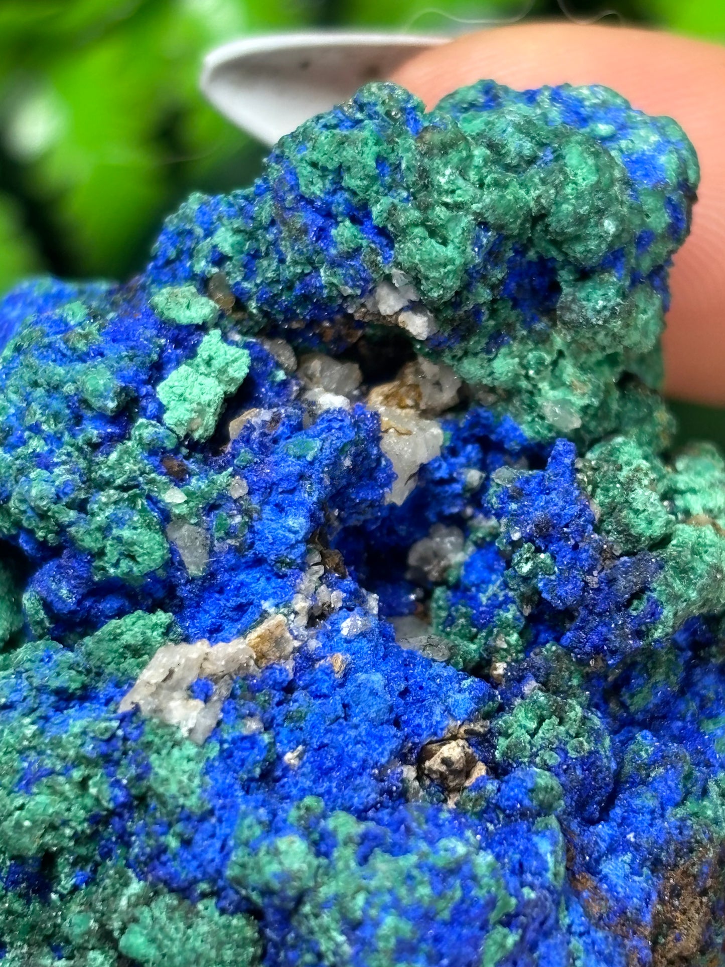 Azurite with Malachite