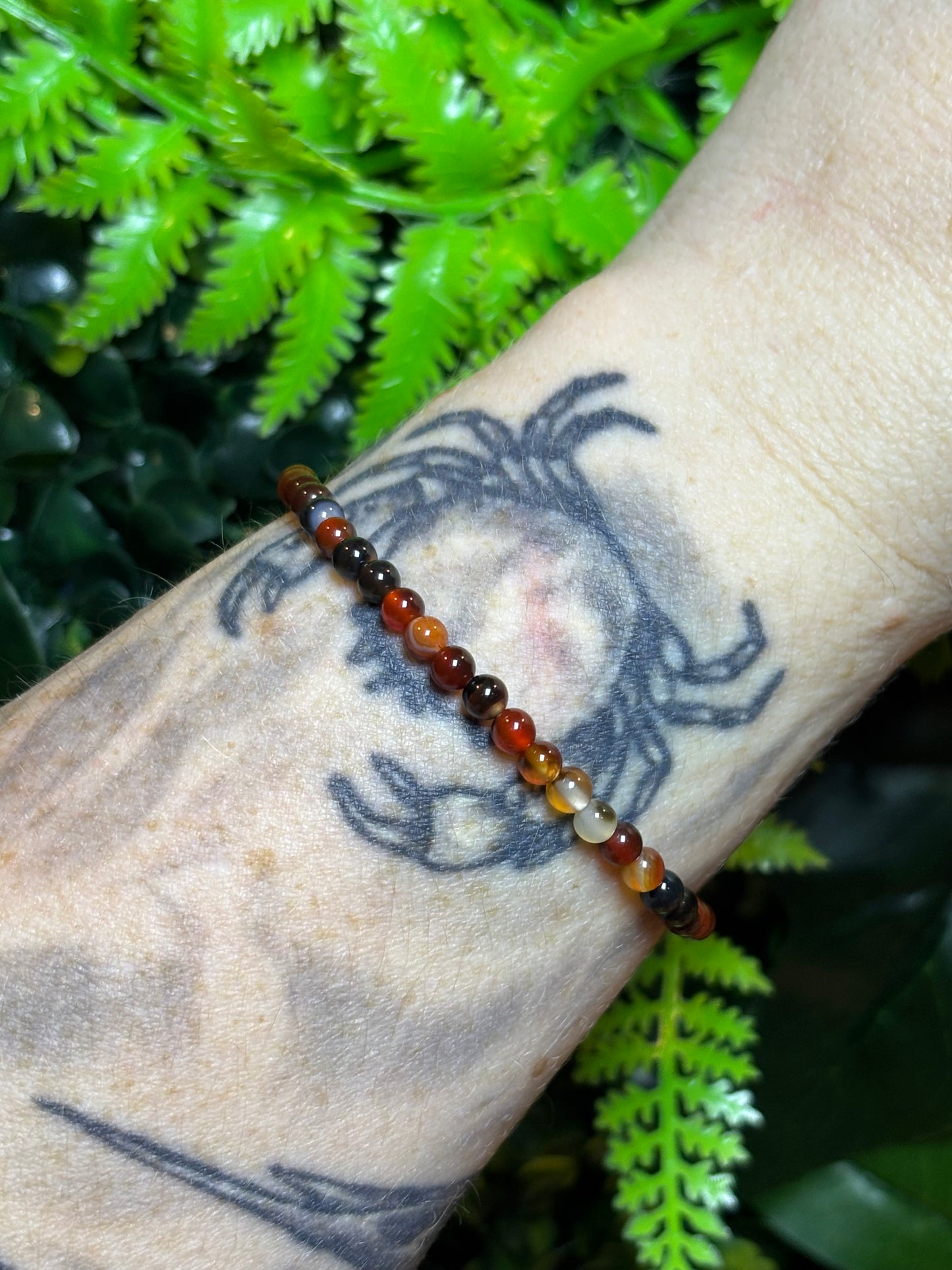 4mm beaded bracelets - elasticated - stackable - various