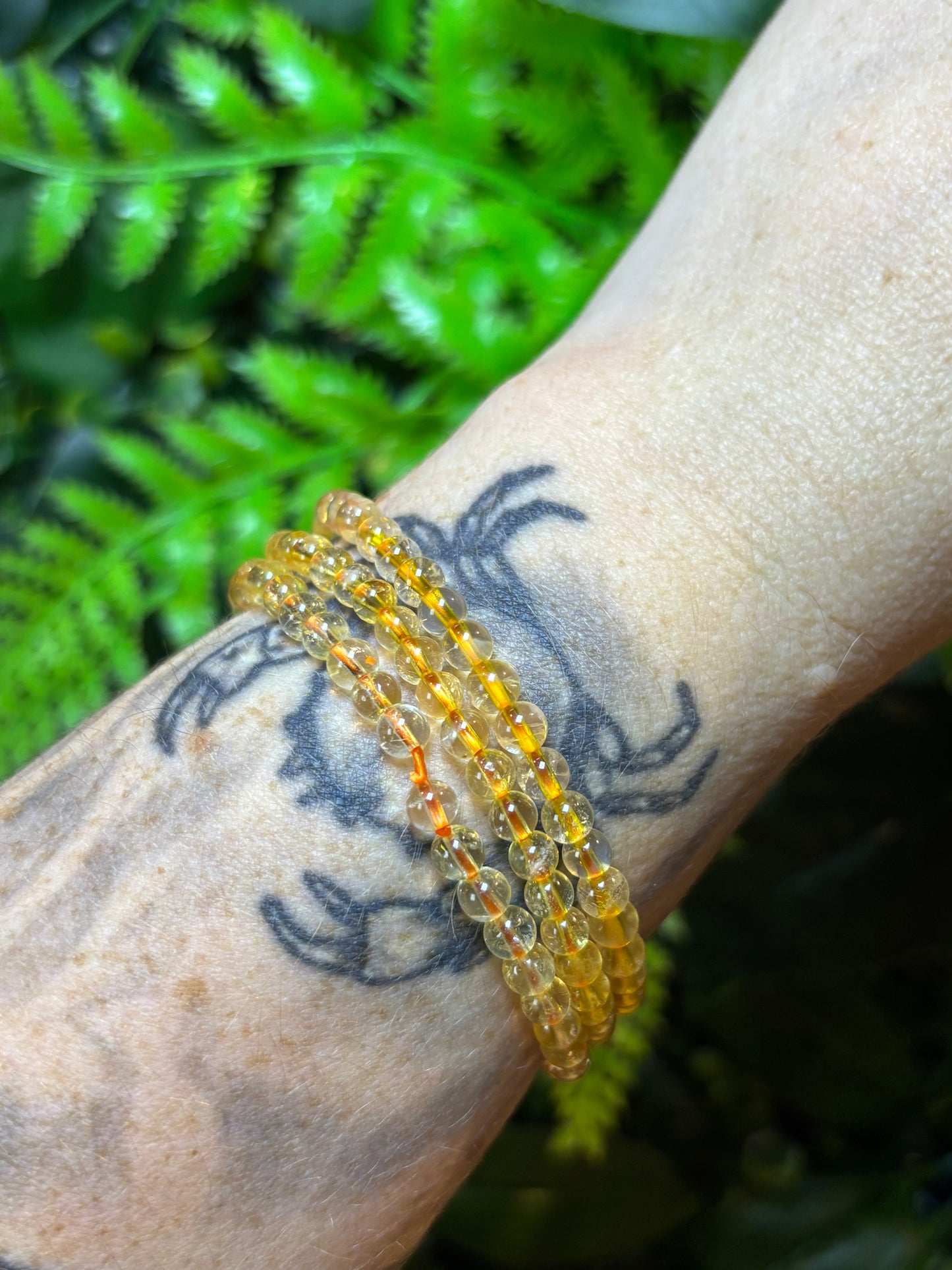 Citrine (HTA) beaded bracelet - 4mm