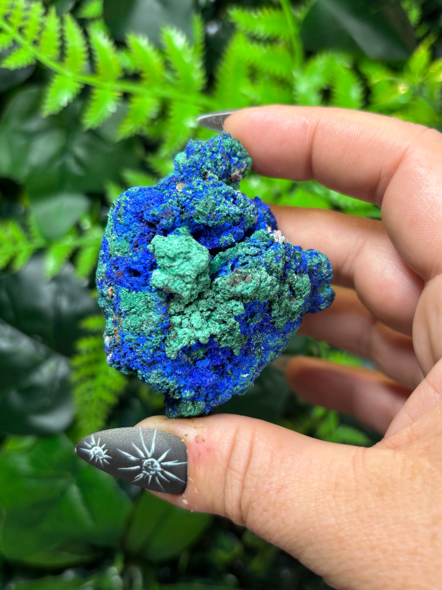 Azurite with Malachite