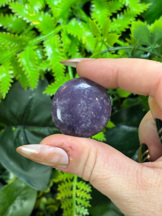 Mermaid coin - Lepidolite