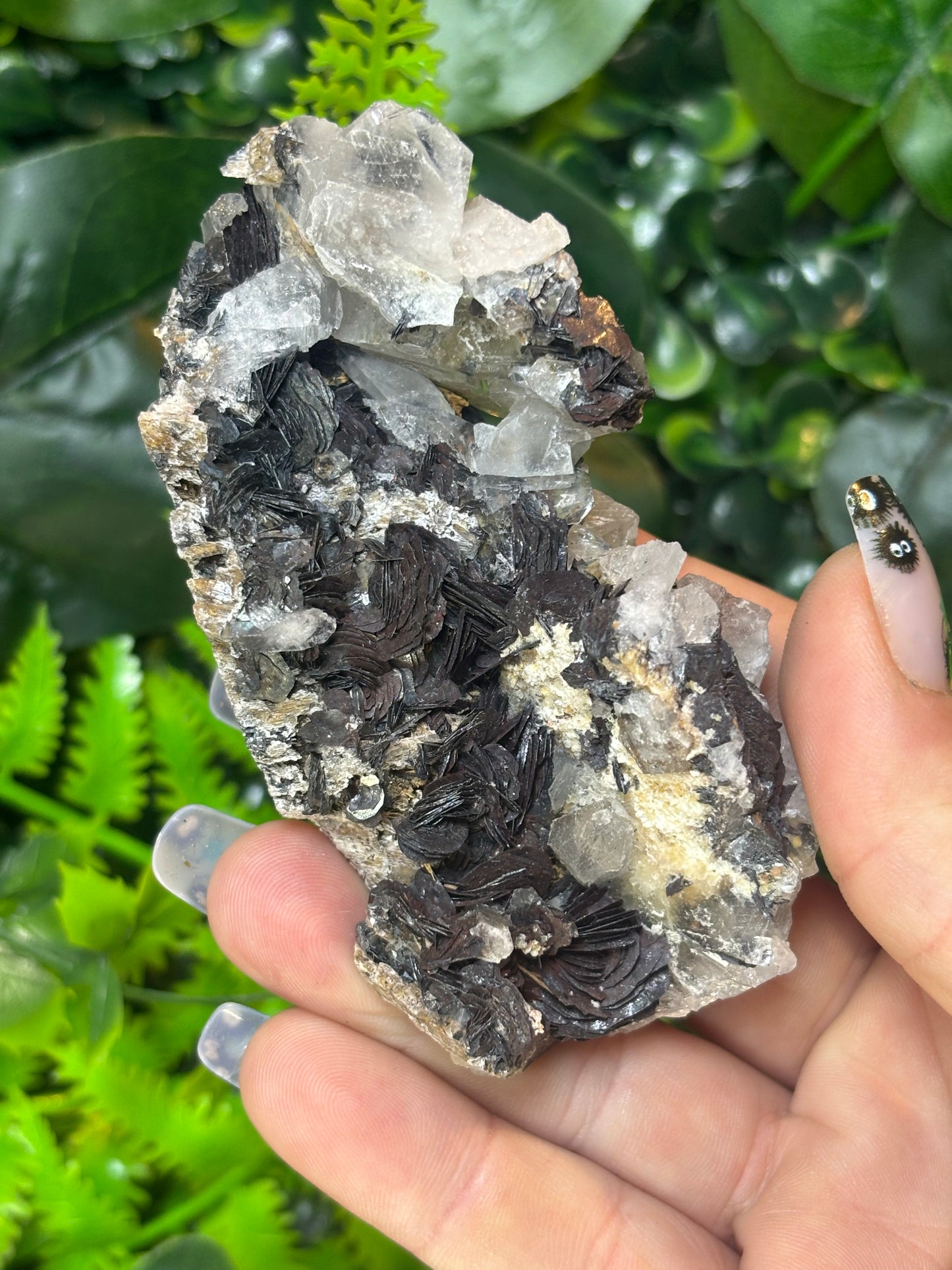 Specularite on Quartz - Guangdong, China