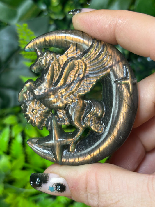 Labradorite Unicorn Moon