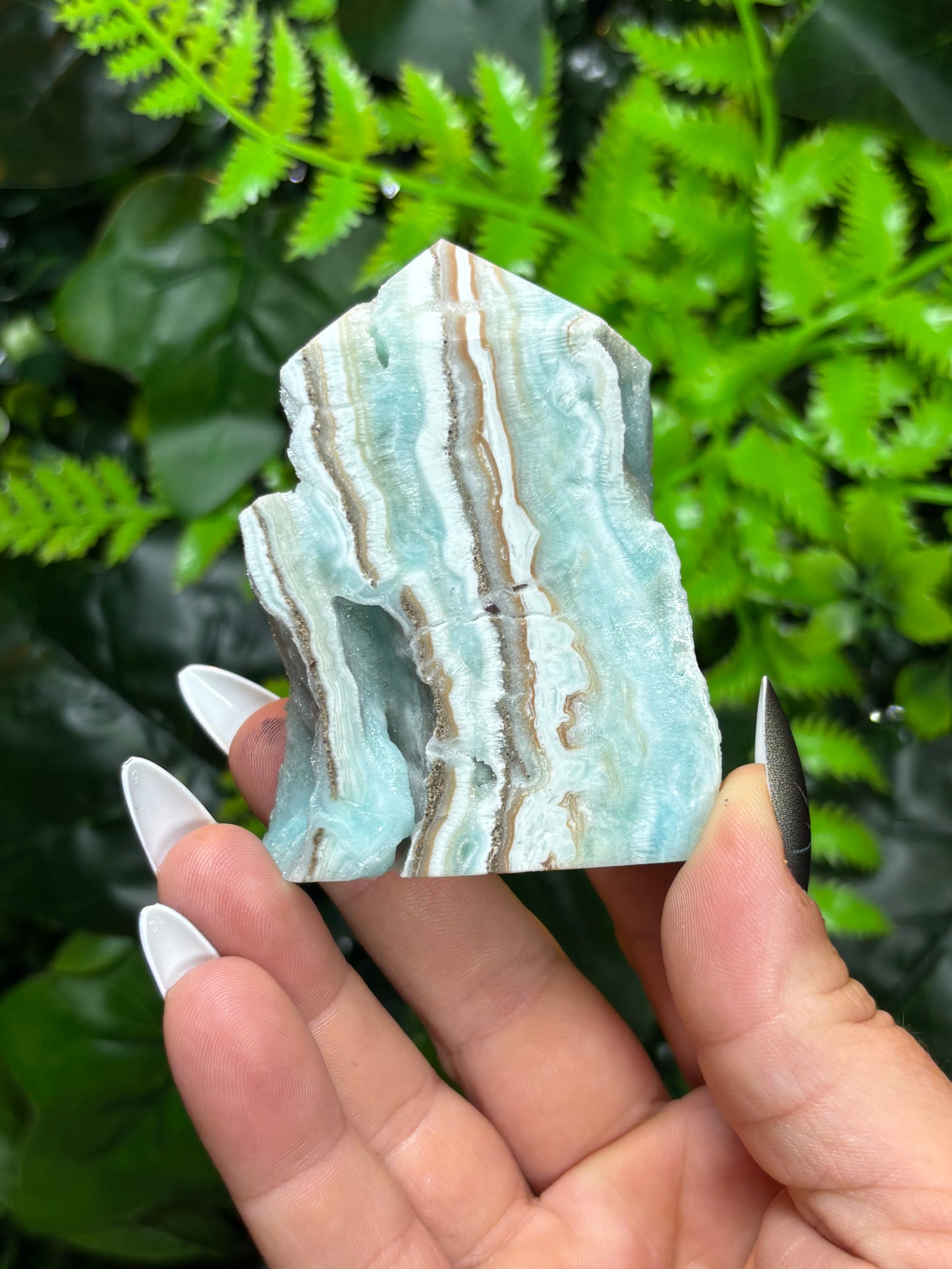 Blue Aragonite Tower - B