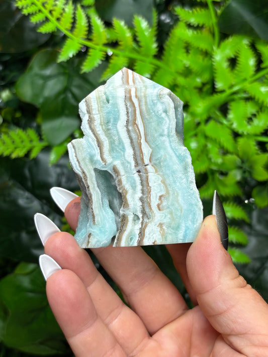 Blue Aragonite Tower - B