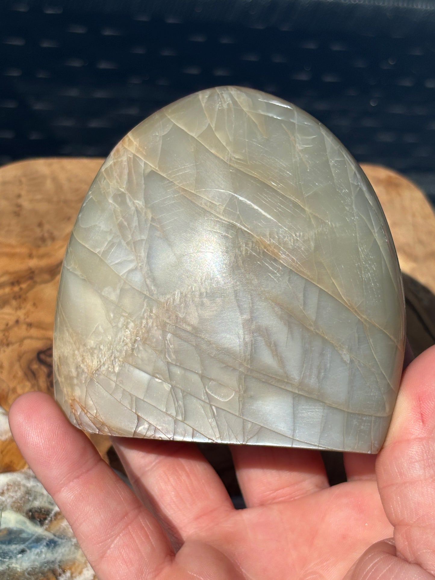 Peach Moonstone dome free form