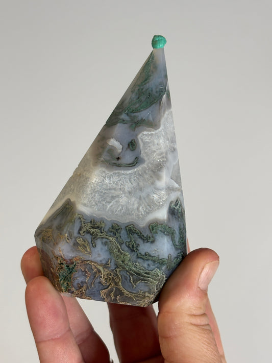 Moss agate tall diamonds
