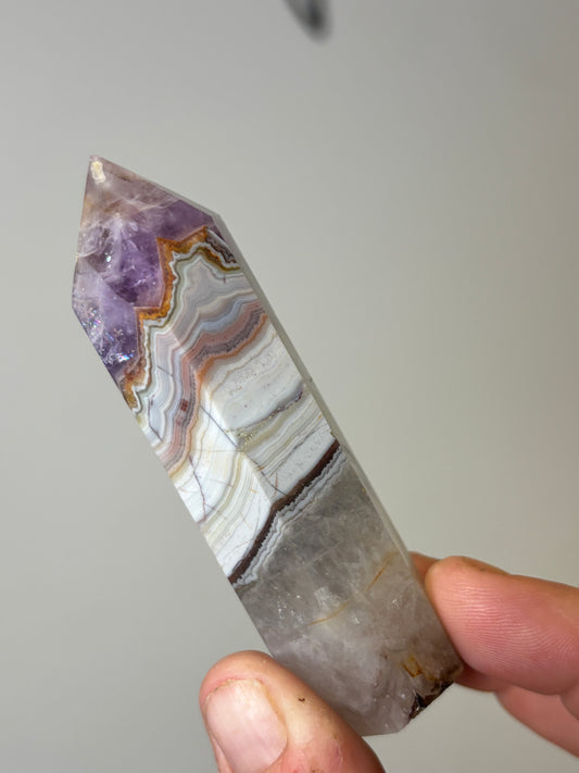 Amethyst X lace agate towers