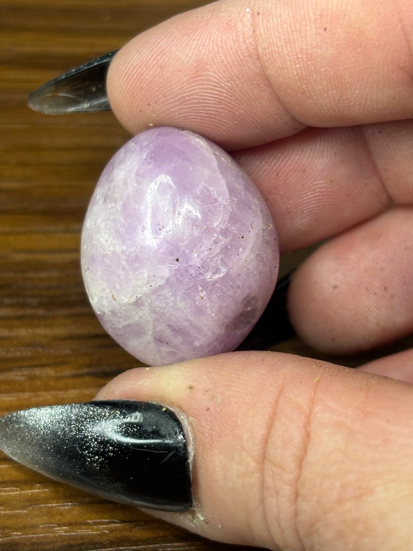 Kunzite tumble stone