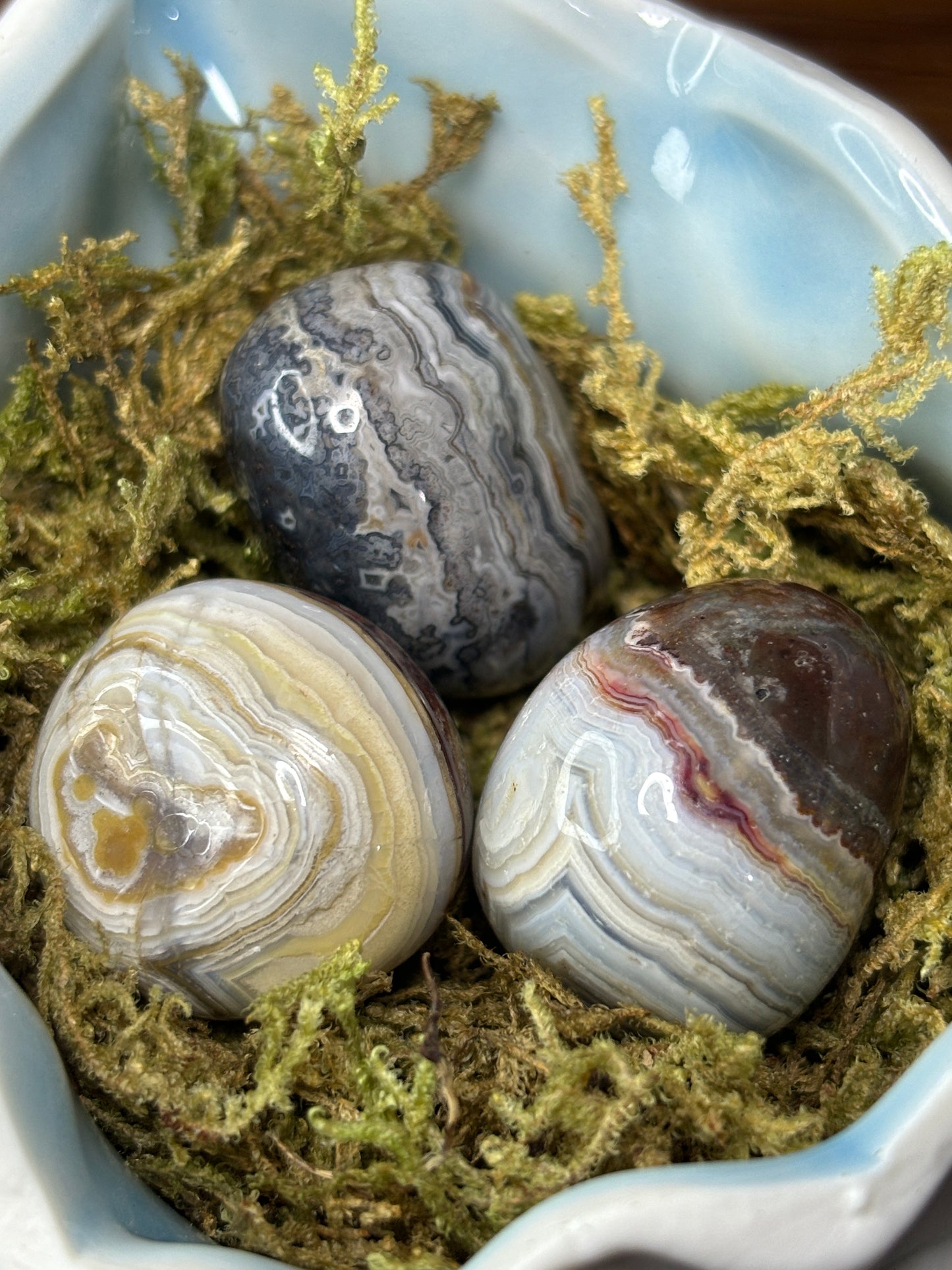 Mexican agate tumble stone