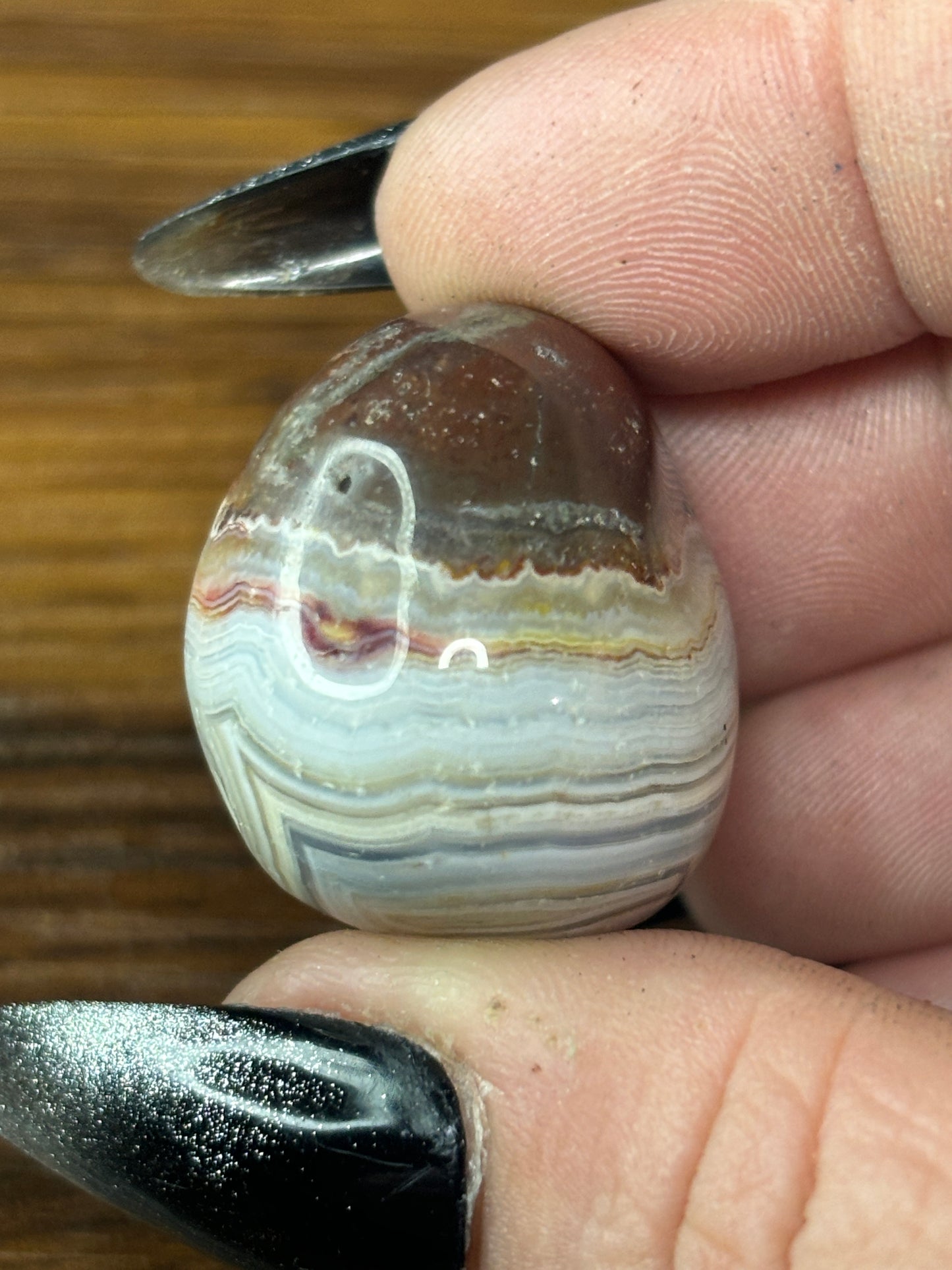 Mexican agate tumble stone