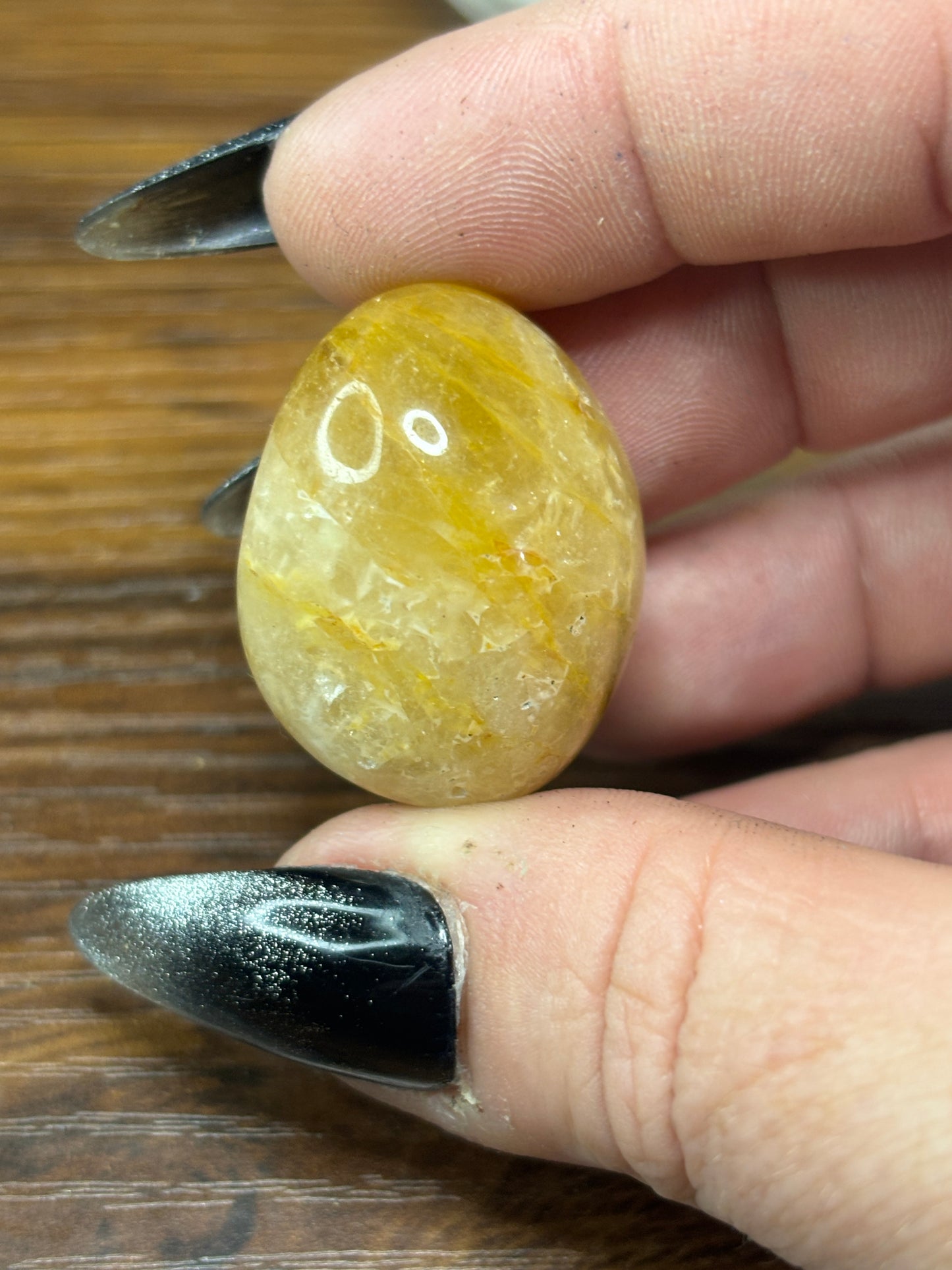 Golden healer quartz tumble stone