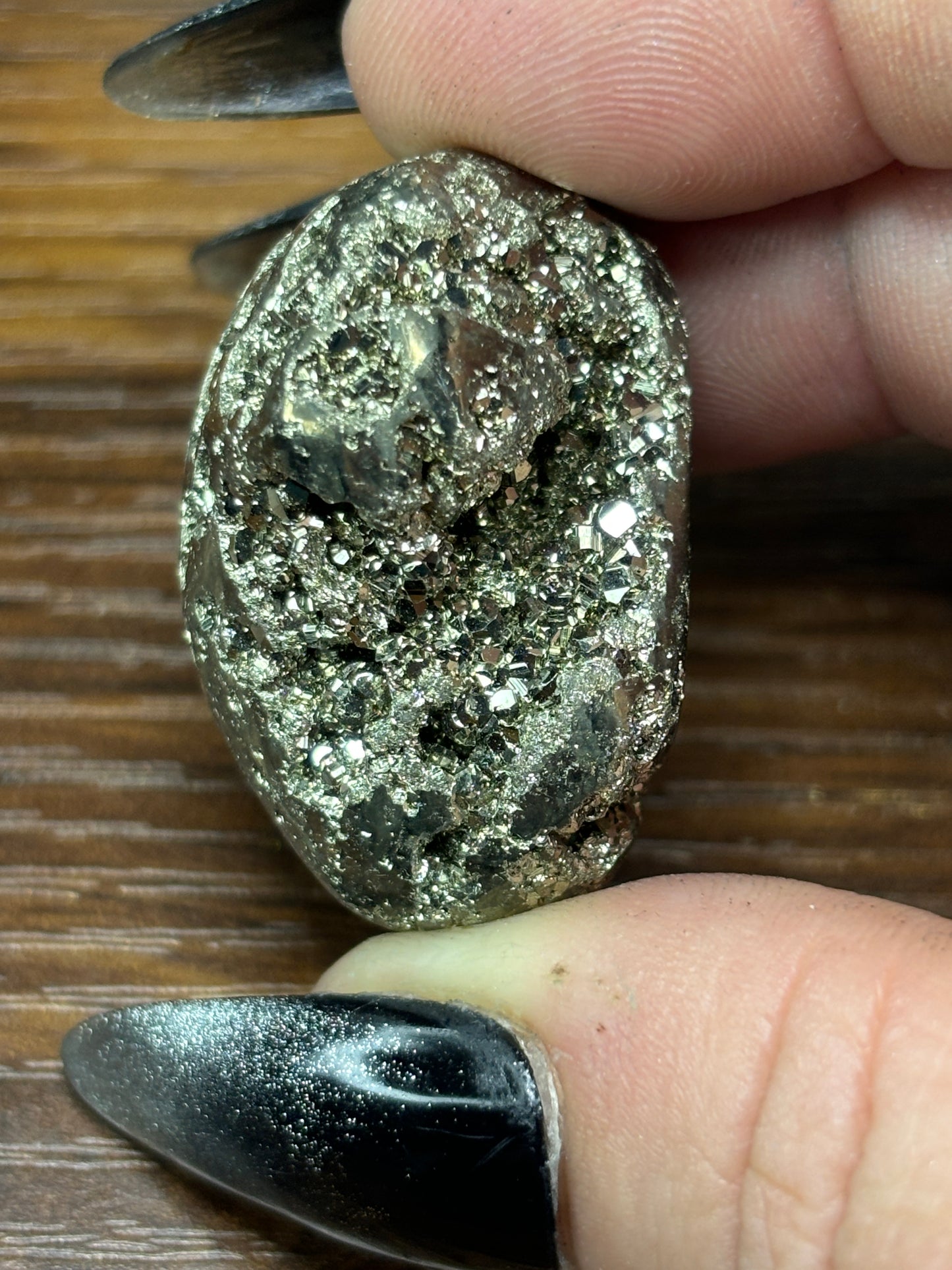 Pyrite tumble stone