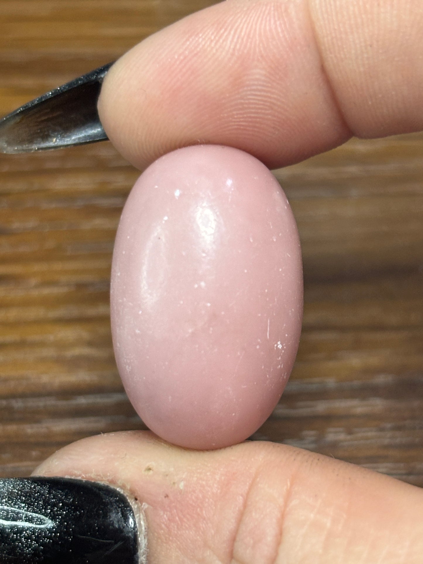 Pink opal tumble stone