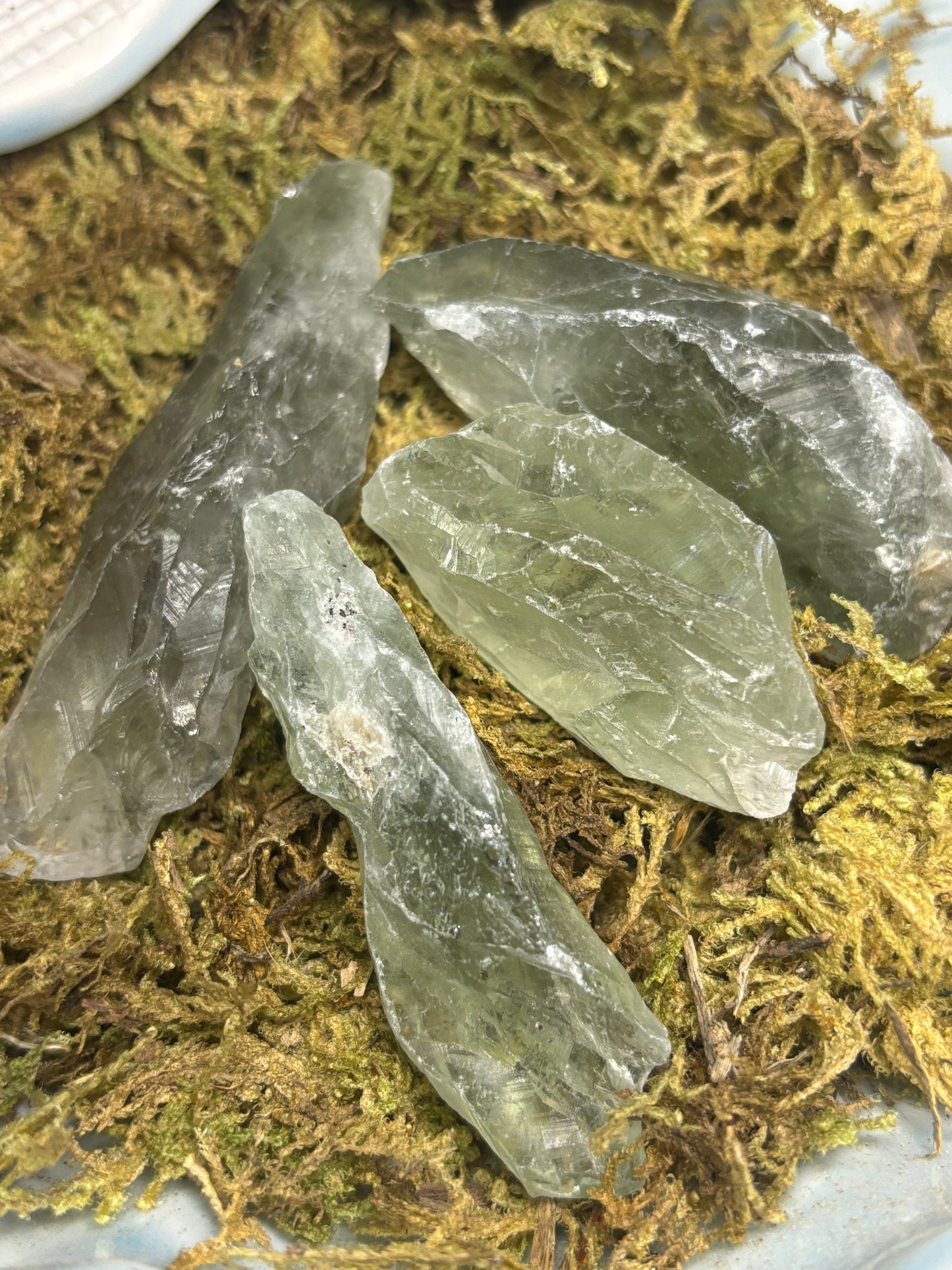 Raw green quartz