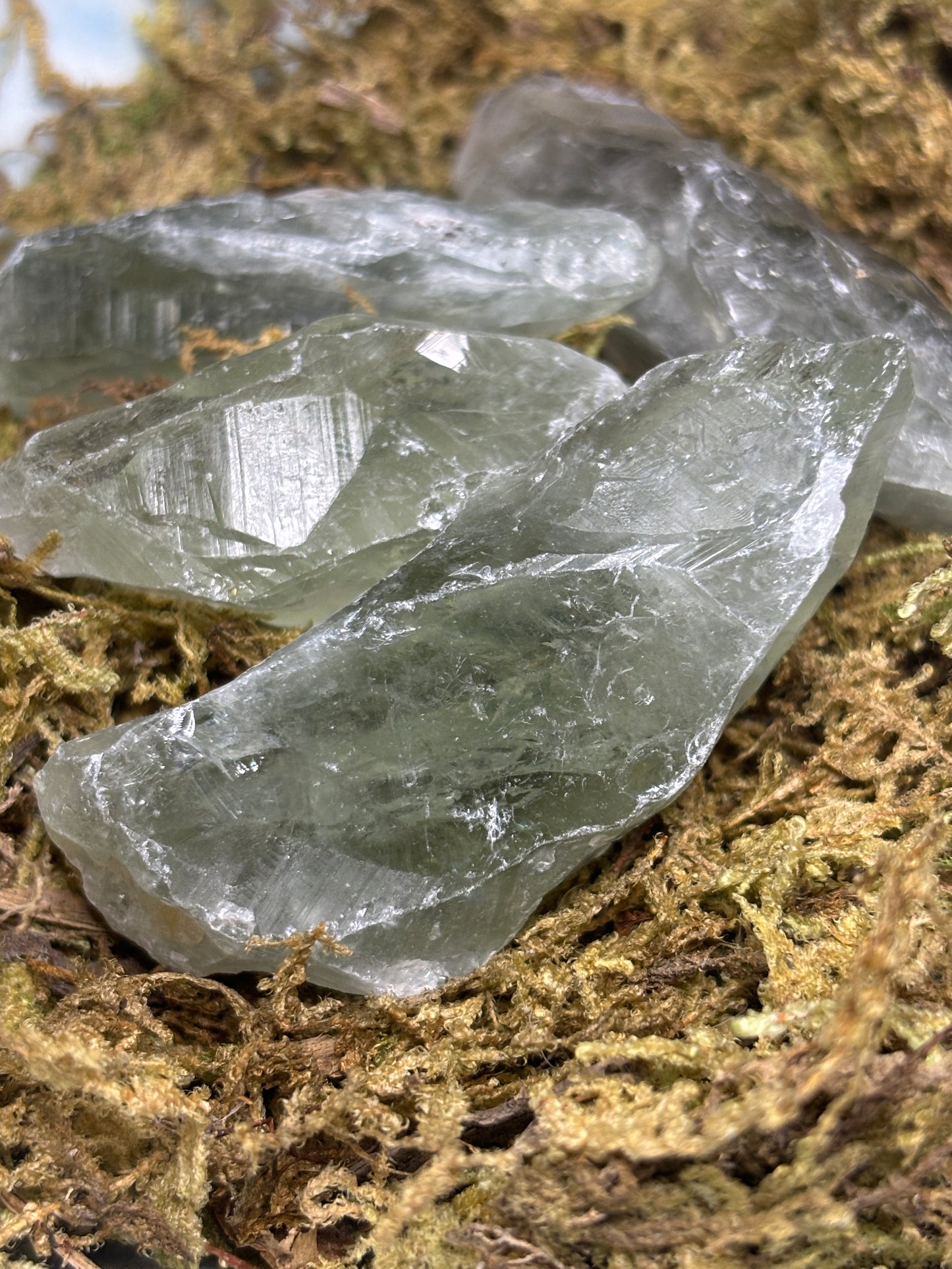 Raw green quartz