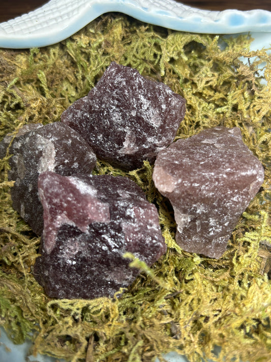 Raw strawberry quartz