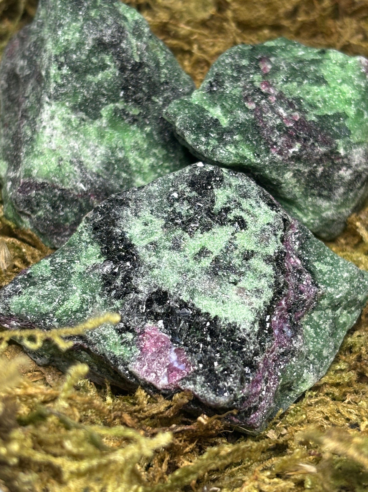 Raw ruby in zoisite