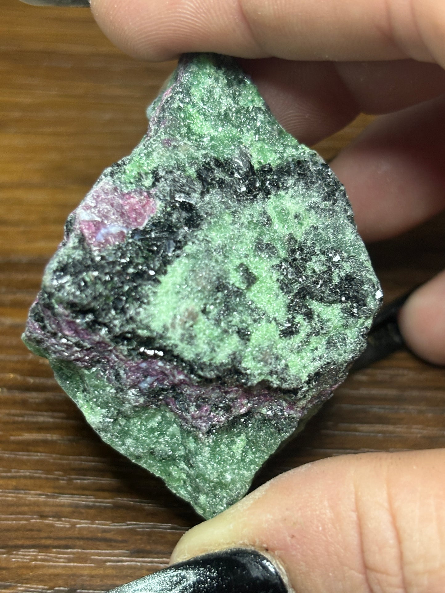 Raw ruby in zoisite