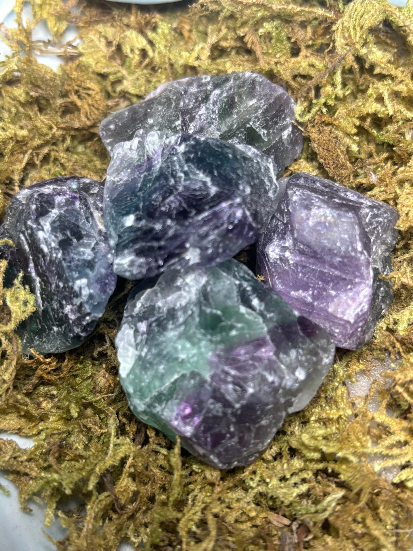 Raw rainbow fluorite