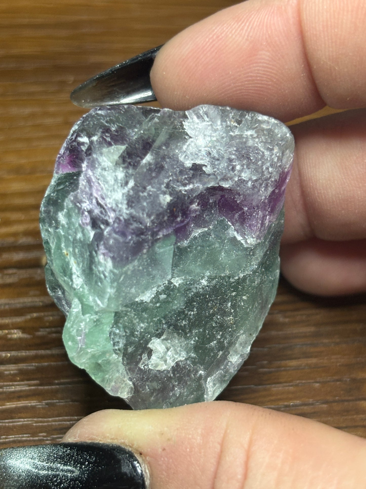 Raw rainbow fluorite