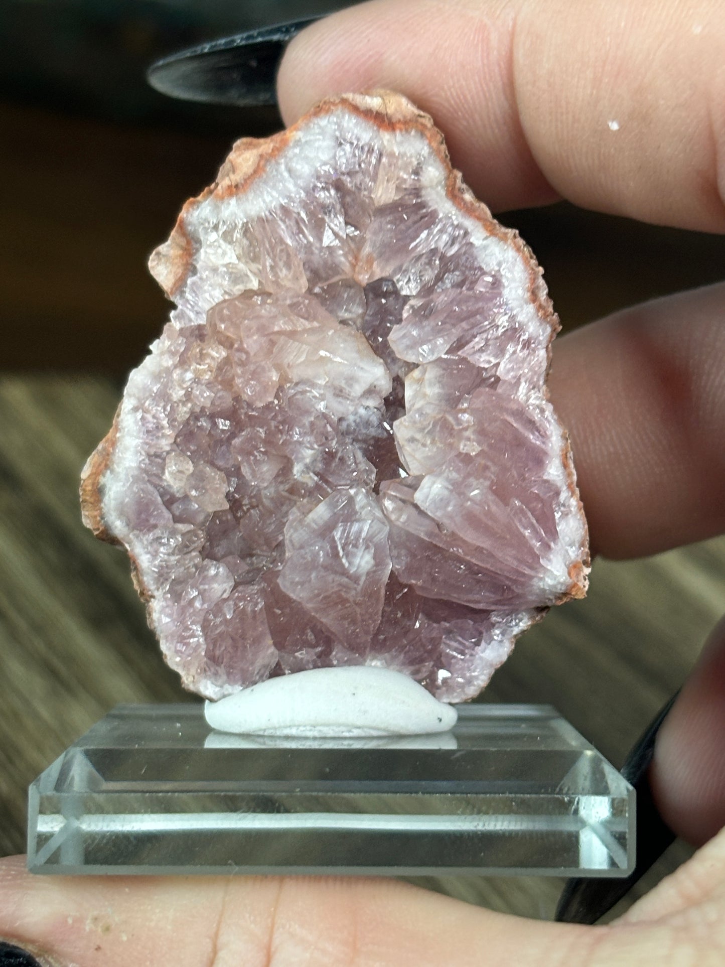 Raw pink amethyst