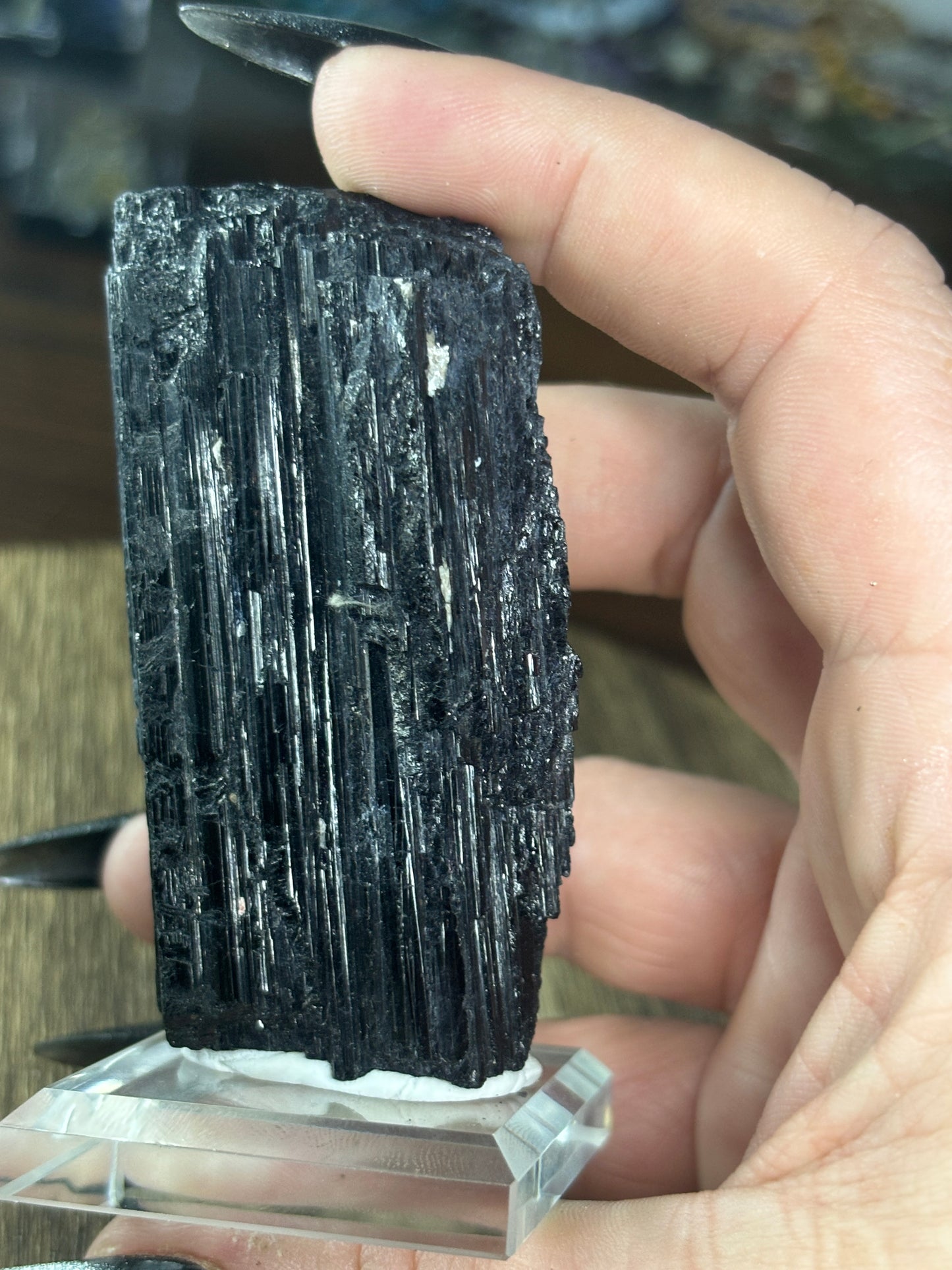 Raw black tourmaline