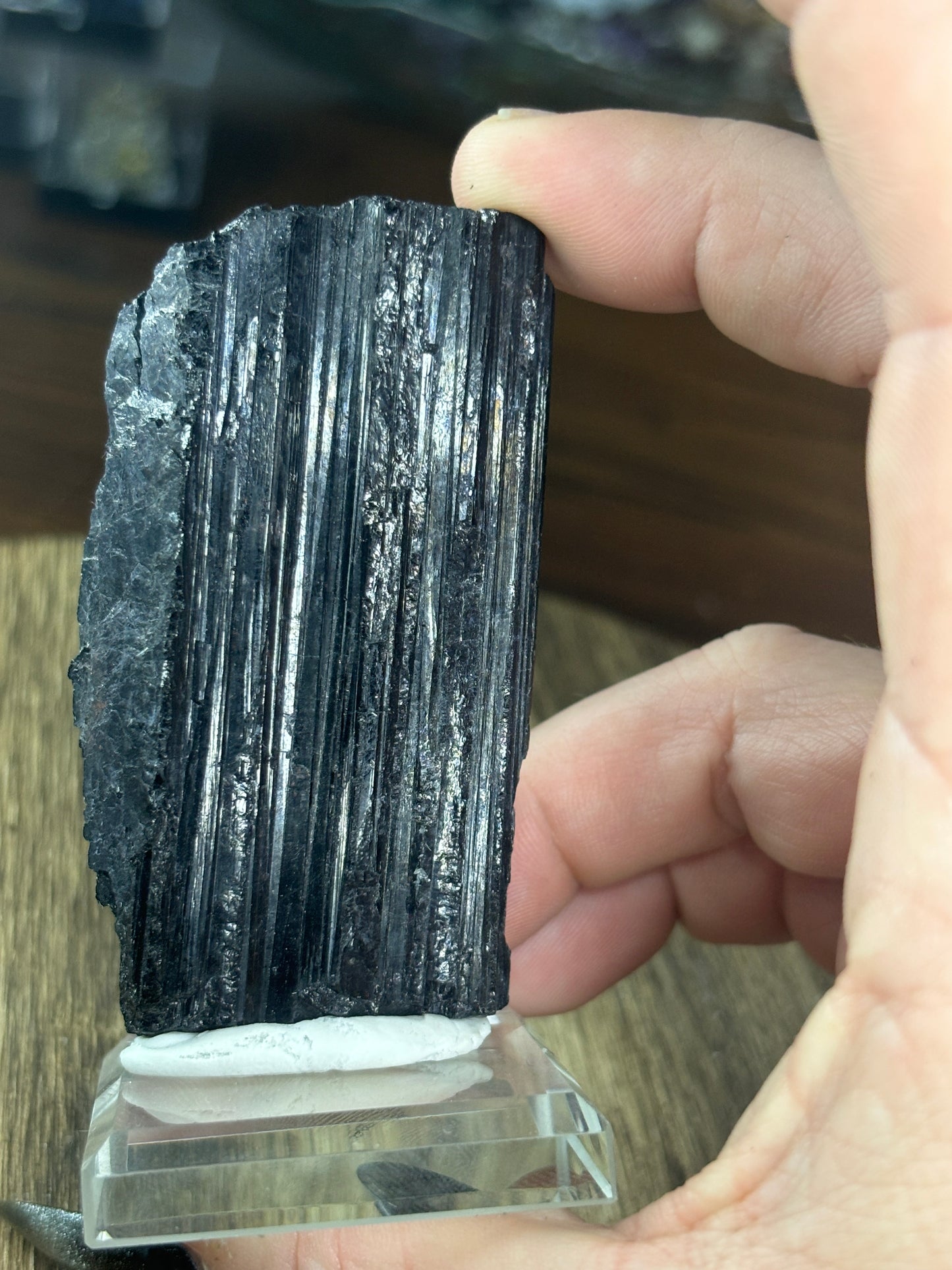 Raw black tourmaline