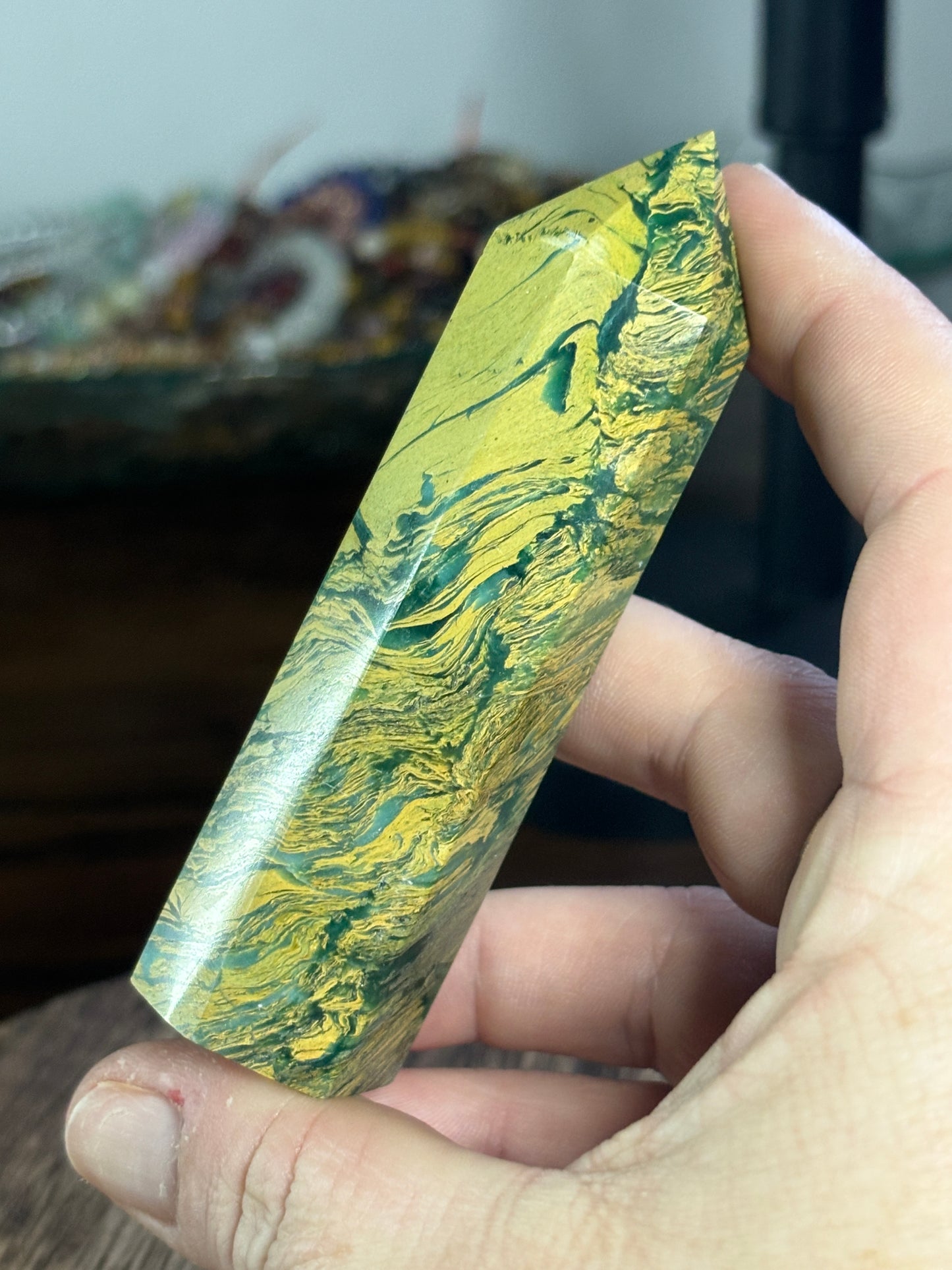 Yellow unakite tower 2