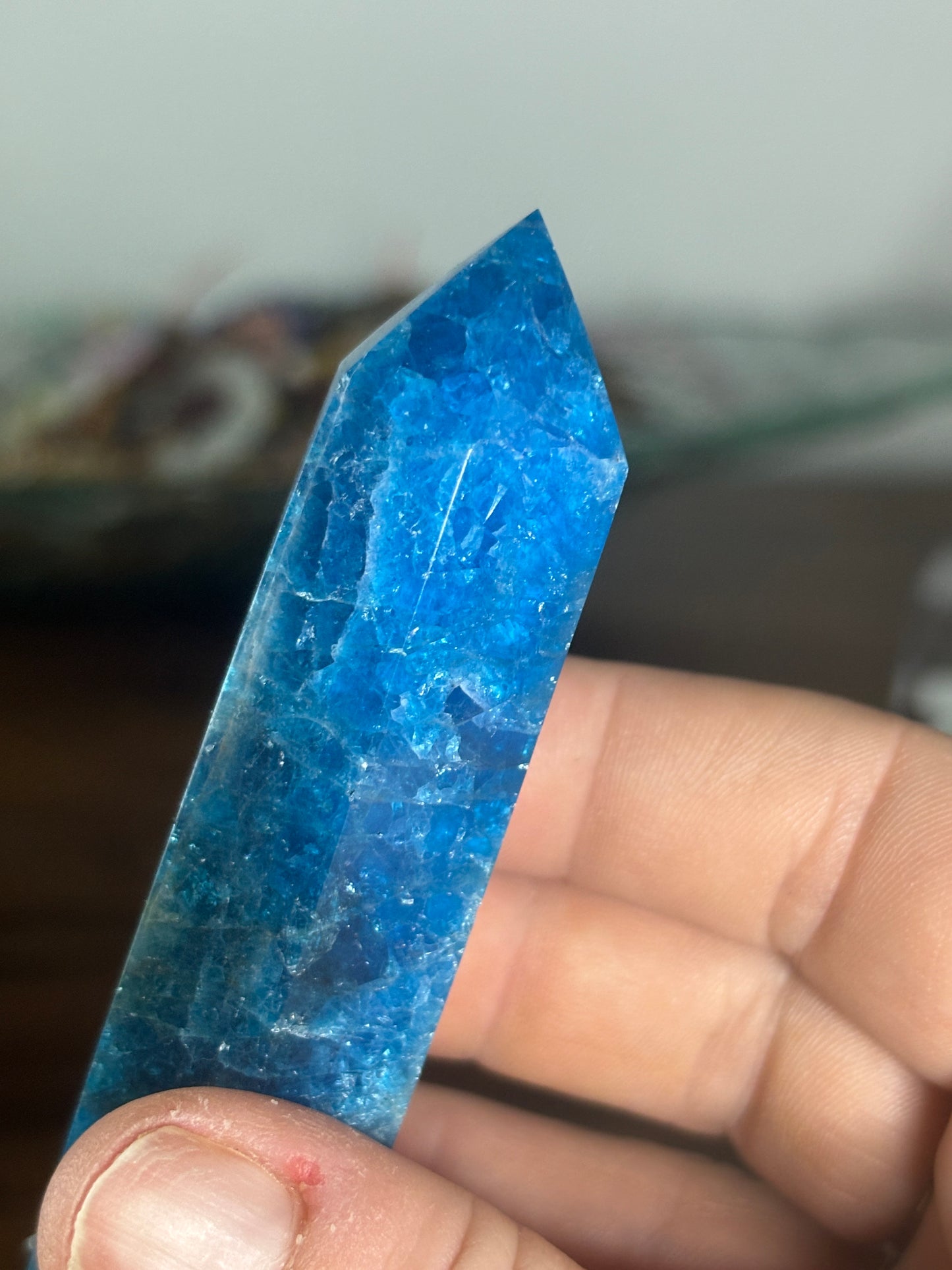 Blue apatite tower 1