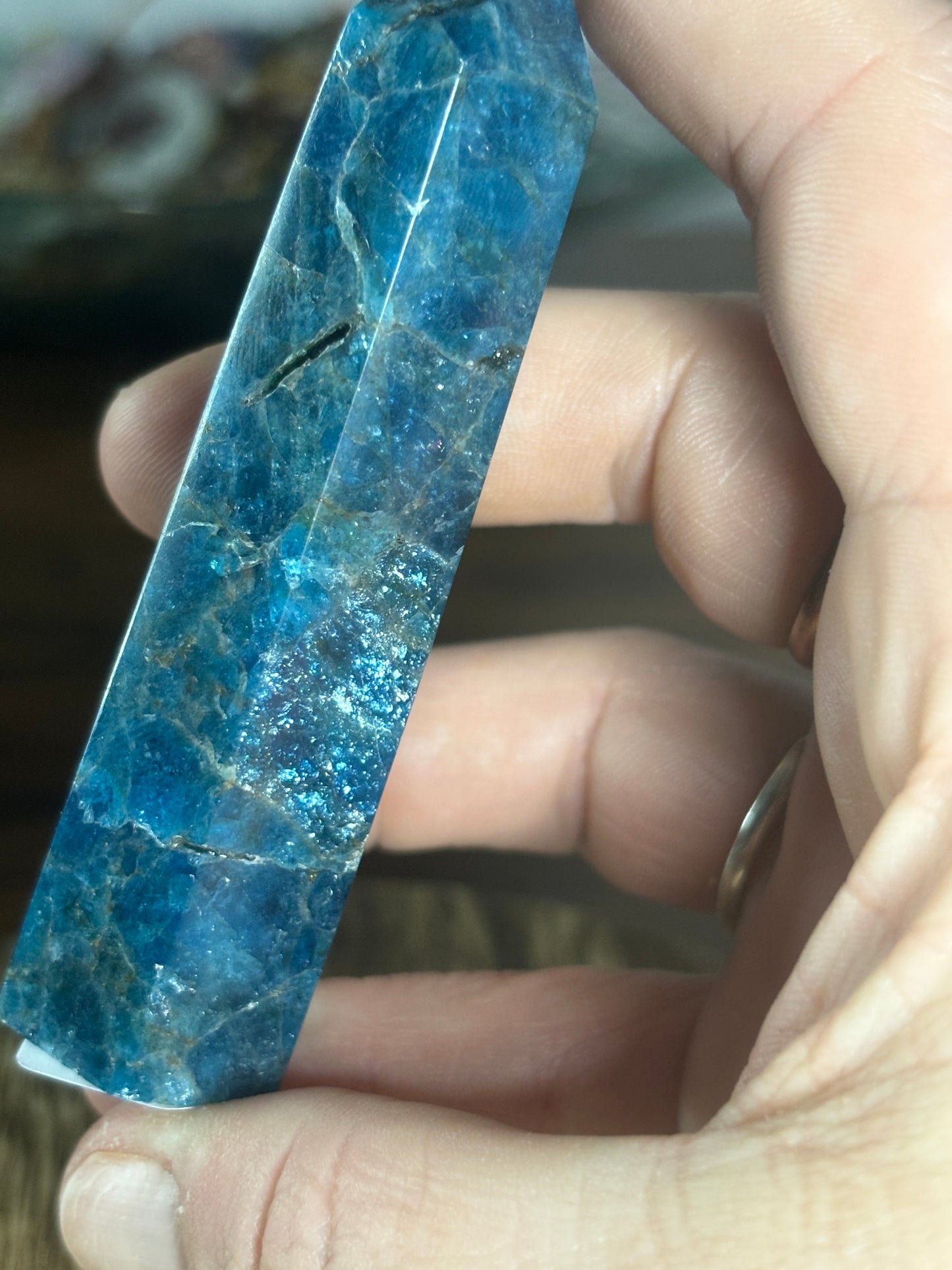 Blue apatite tower 2