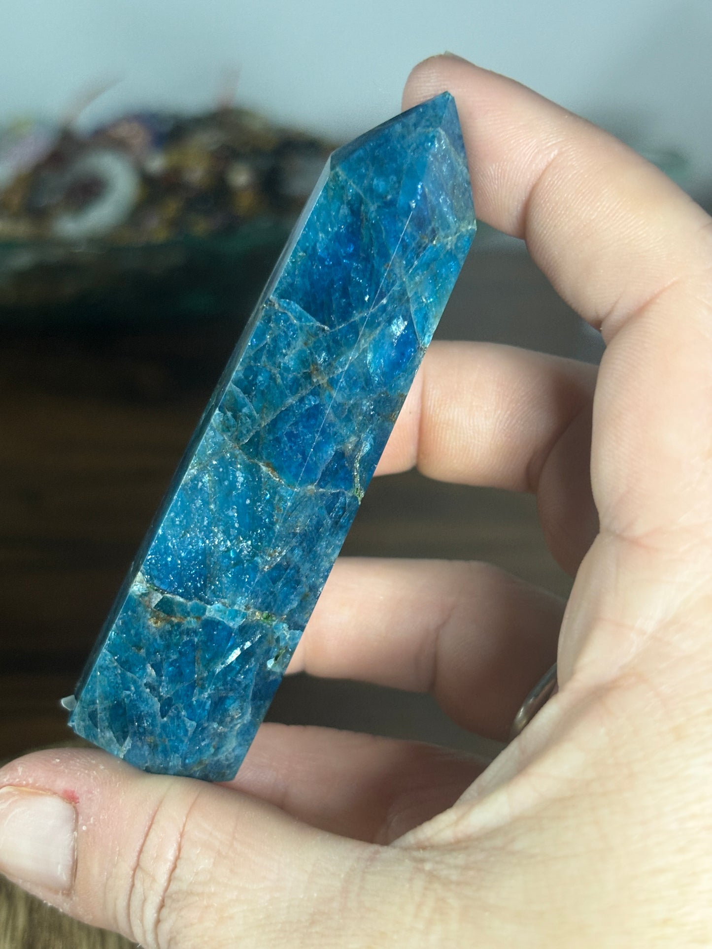 Blue apatite tower 2