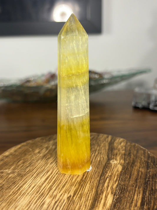 Yellow fluorite tower