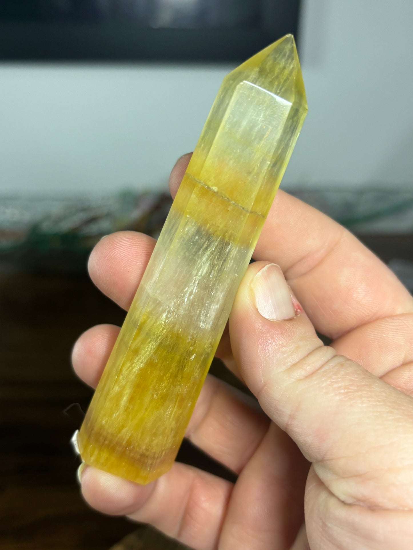 Yellow fluorite tower