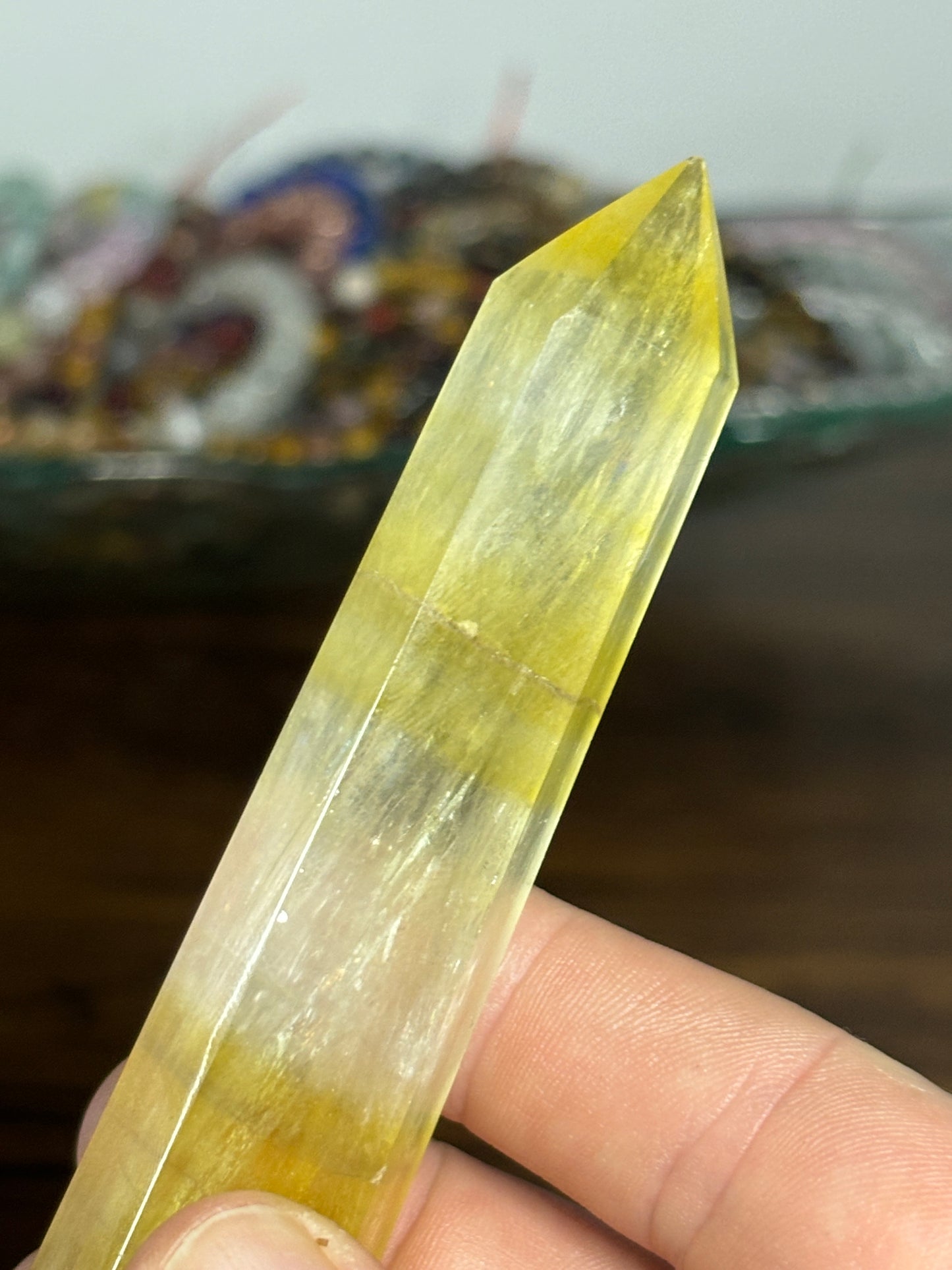 Yellow fluorite tower